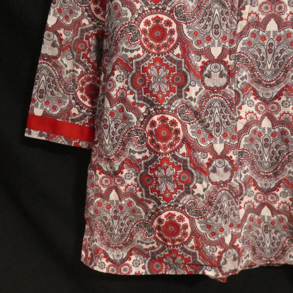 NACO | size 14 | Vintage Long Sleeve Paisley Mini Dress | Fully Lined - Picture 13 of 14